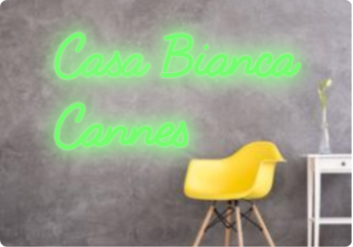Custom text: Casa Bianca
 Cannes
